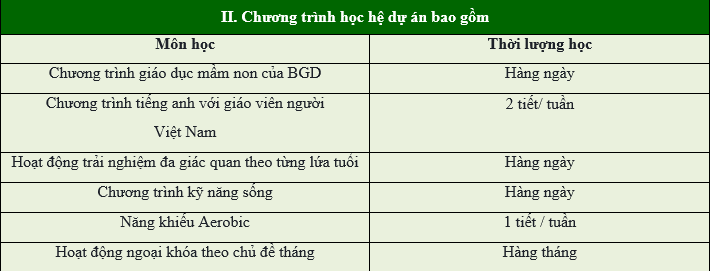 Chương trình tiếng Anh